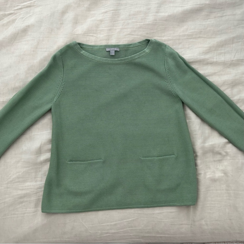 Cos | A-Line Cotton Knitted Double Pocket Sweater